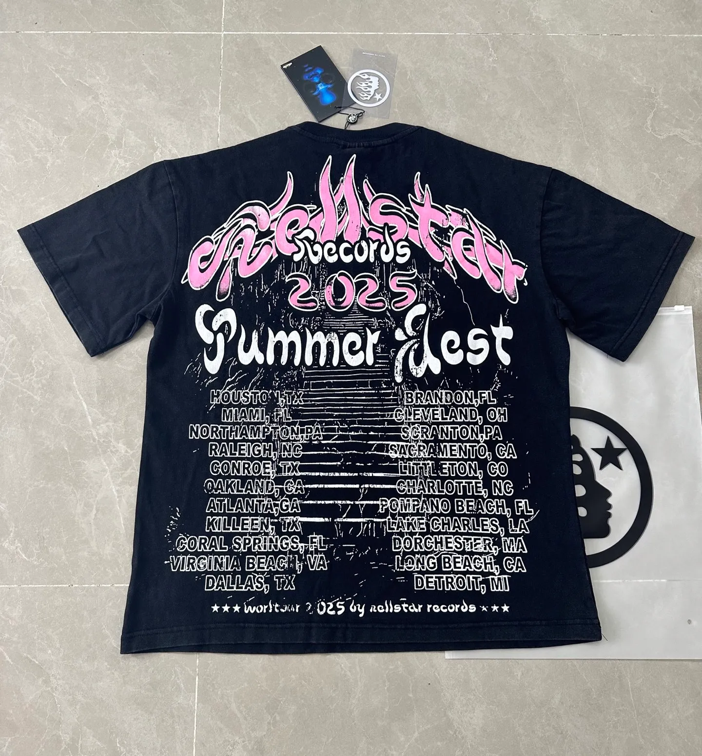 960# Black I P62 In Stock Hellstar T （fabric):32 250 Sizes（size）：S-M- L- X L （colour）： Black